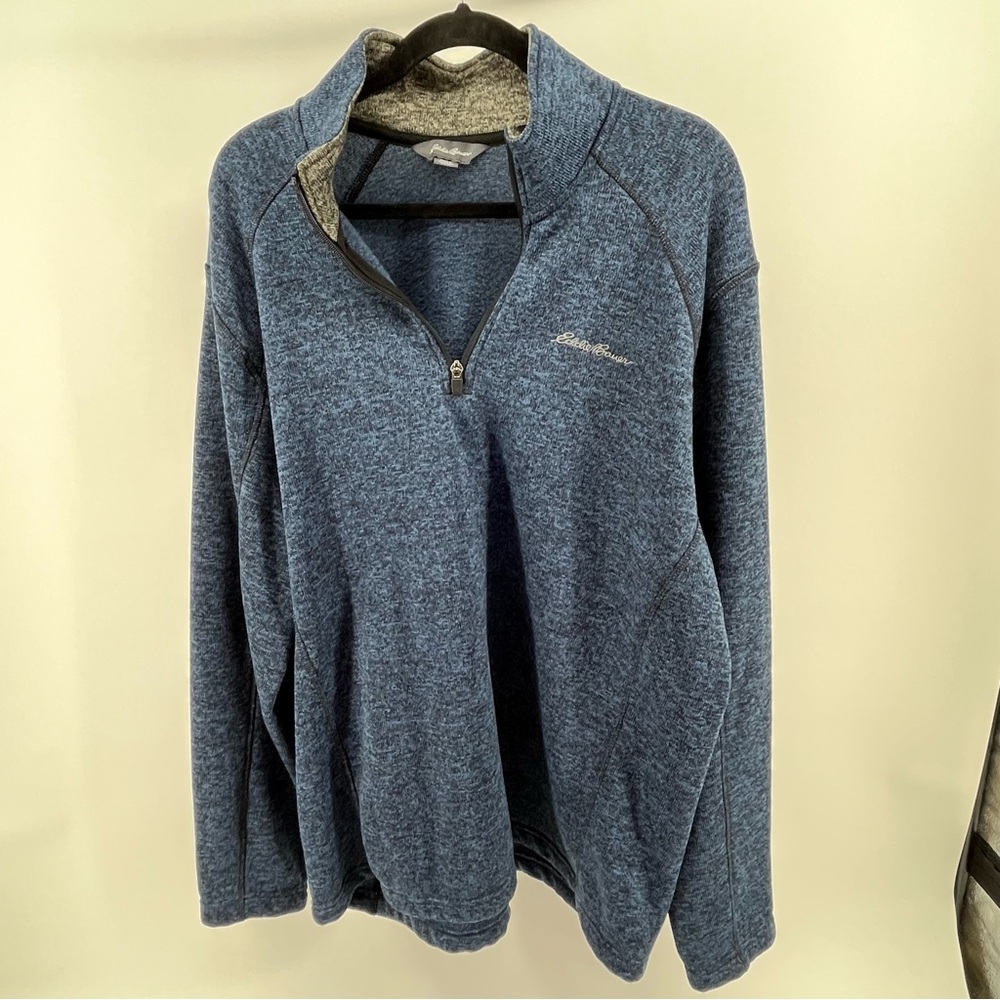 Eddie Bauer Blue 1/4-Zip Pull-Over XL men’s